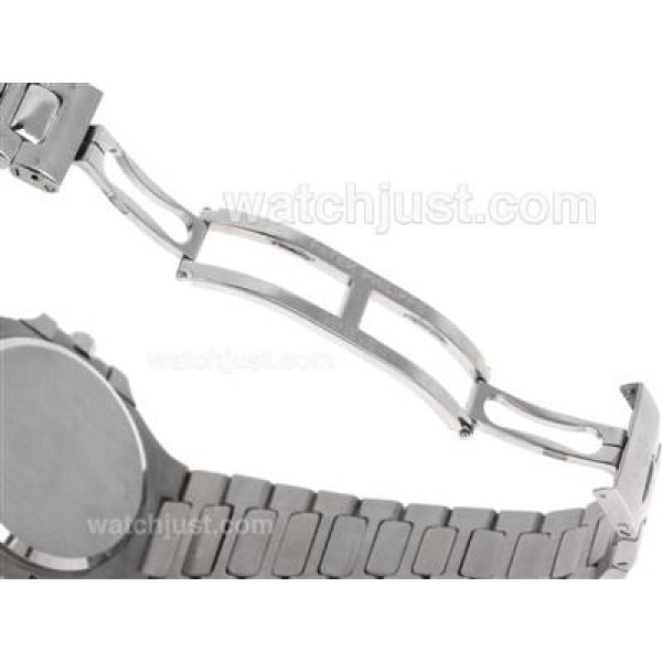 Patek Philippe Nautilus Swiss ETA 2836 Movement Diamond Bezel with White Dial S/S