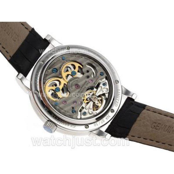 A.Lange & Sohne Classic Manual Winding with White Dial-Leather Strap