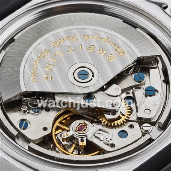 Breitling Chronomat B01 Swiss Valjoux 7750 Movement Roman Markers with White Dial-Rubber Strap