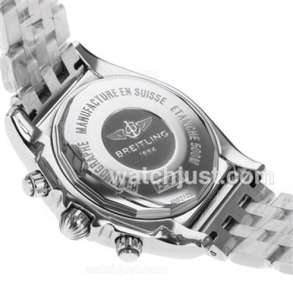 Breitling Chronomat B01 Swiss Valjoux 7750 Movement Stick Markers with White Dial S/S