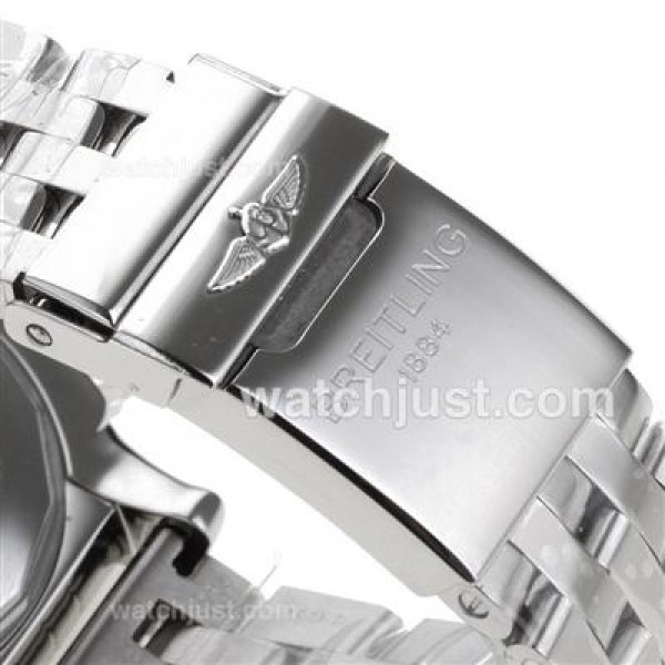 Breitling Chronomat B01 Swiss Valjoux 7750 Movement Stick Markers with White Dial S/S