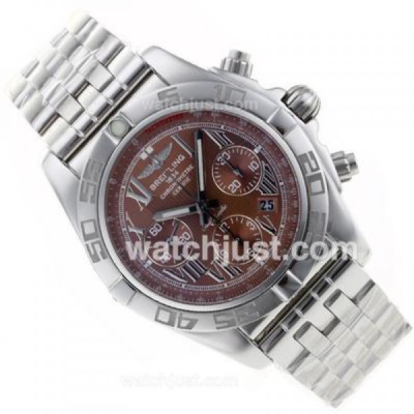 Breitling Chronomat B01 Swiss Valjoux 7750 Movement Roman Markers with Brown Dial S/S