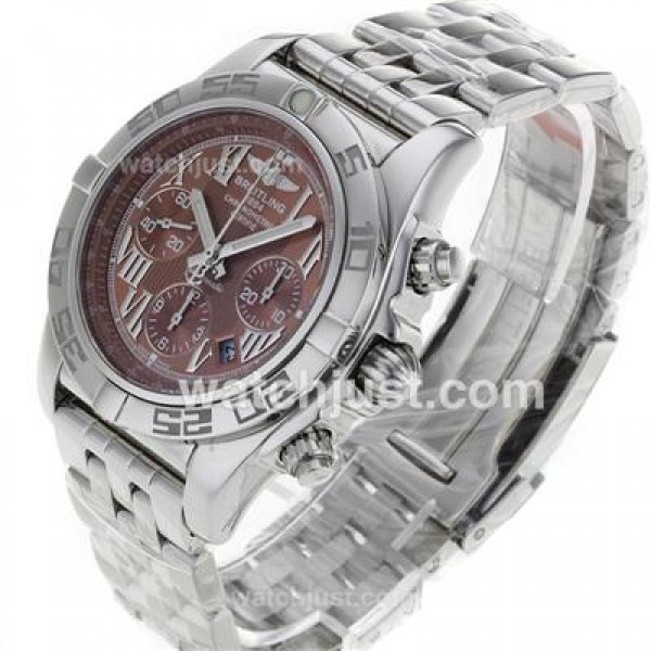 Breitling Chronomat B01 Swiss Valjoux 7750 Movement Roman Markers with Brown Dial S/S