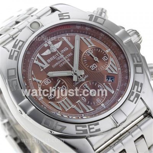 Breitling Chronomat B01 Swiss Valjoux 7750 Movement Roman Markers with Brown Dial S/S