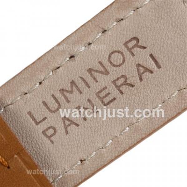 Panerai Luminor Unitas 6497 Movement with Black Dial-Leather Strap