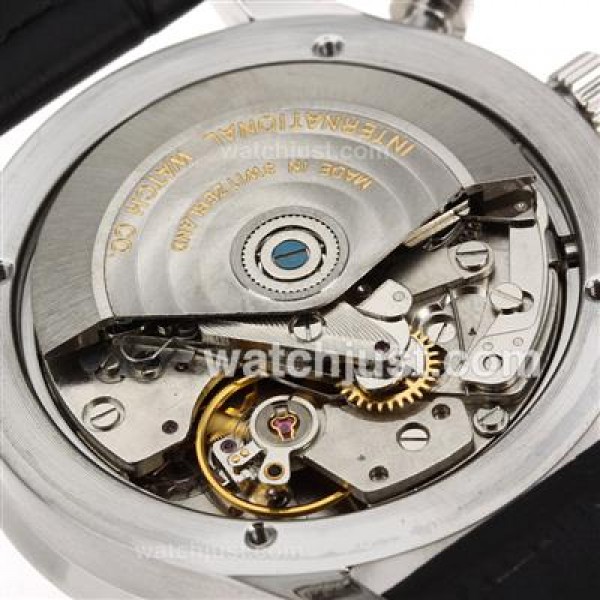 IWC Spitfire Chrono Laureus Swiss Valjoux 7750 Movement with Blue Dial-Leather Strap