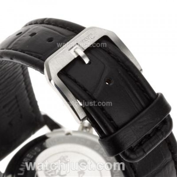 IWC Spitfire Chrono Laureus Swiss Valjoux 7750 Movement with Blue Dial-Leather Strap