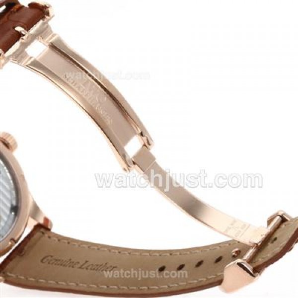 UK Perfect Replica IWC Portuguese F.A Jones Working Tourbillon Power Reserve Manual Winding Rose Gold Case with White Dial