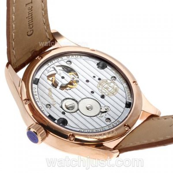 UK Perfect Replica IWC Portuguese F.A Jones Working Tourbillon Power Reserve Manual Winding Rose Gold Case with White Dial