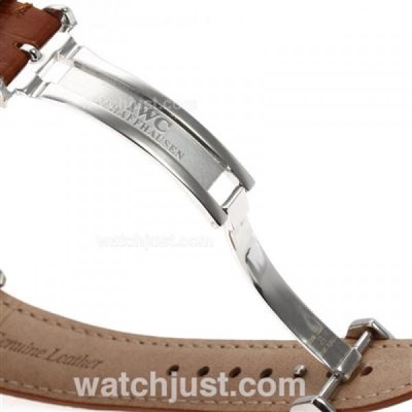 UK Best Fake IWC Portuguese F.A Jones Working Tourbillon Power Reserve Manual Winding with White Dial Watches For Sale
