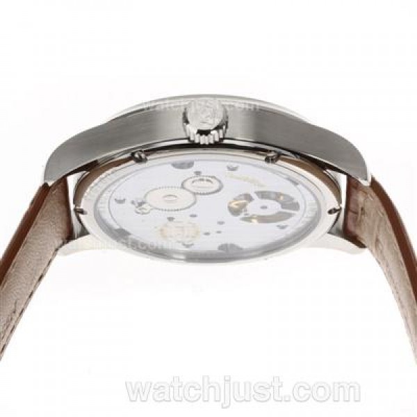 UK Best Fake IWC Portuguese F.A Jones Working Tourbillon Power Reserve Manual Winding with White Dial Watches For Sale