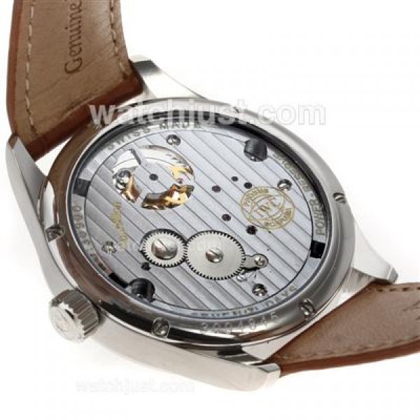 UK Best Fake IWC Portuguese F.A Jones Working Tourbillon Power Reserve Manual Winding with White Dial Watches For Sale