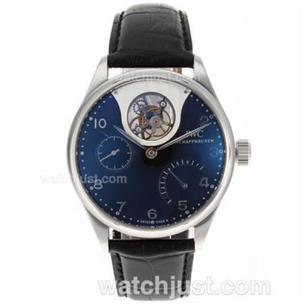 UK Top Quality Replica IWC Portuguese F.A Jones Working Tourbillon Power Reserve Manual Winding with Black Dial