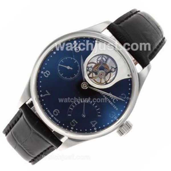 UK Top Quality Replica IWC Portuguese F.A Jones Working Tourbillon Power Reserve Manual Winding with Black Dial