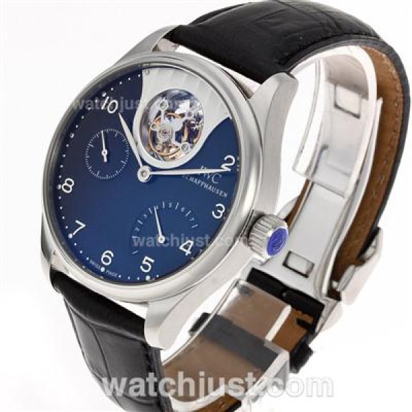 UK Top Quality Replica IWC Portuguese F.A Jones Working Tourbillon Power Reserve Manual Winding with Black Dial