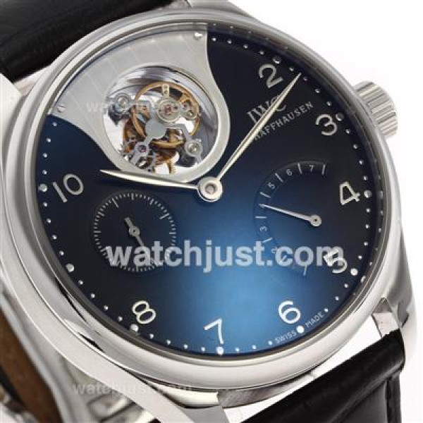UK Top Quality Replica IWC Portuguese F.A Jones Working Tourbillon Power Reserve Manual Winding with Black Dial