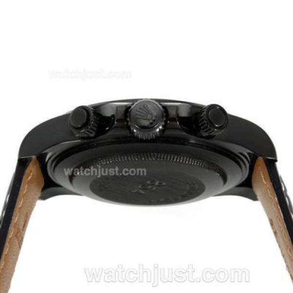 Perfect 1:1 Rolex Daytona Working Chronograph Fake Watches With Black Dials Online