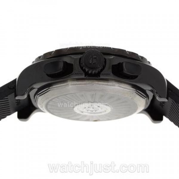Breitling Emergency Digital Player PVD Case with Gray Dial-Rubber Strap