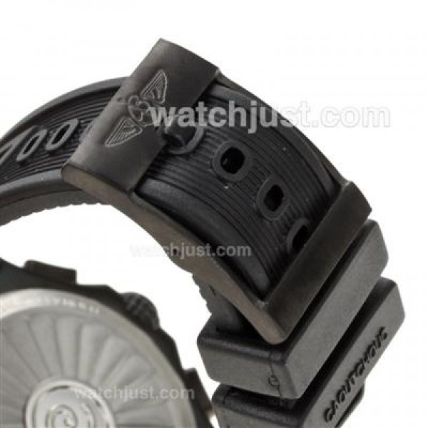 Breitling Emergency Digital Player PVD Case with Blue Dial-Rubber Strap