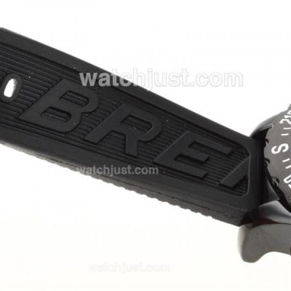 Breitling Emergency Digital Player PVD Case with Blue Dial-Rubber Strap