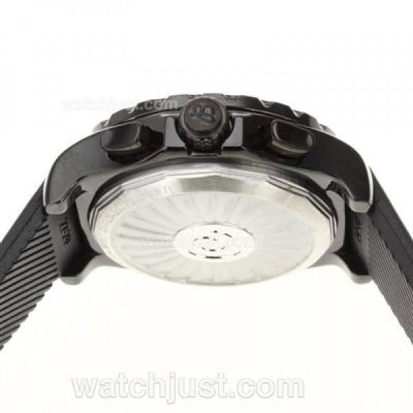 Breitling Emergency Digital Player PVD Case with Blue Dial-Rubber Strap