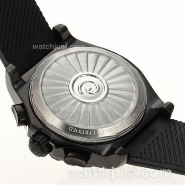 Breitling Emergency Digital Player PVD Case with Blue Dial-Rubber Strap