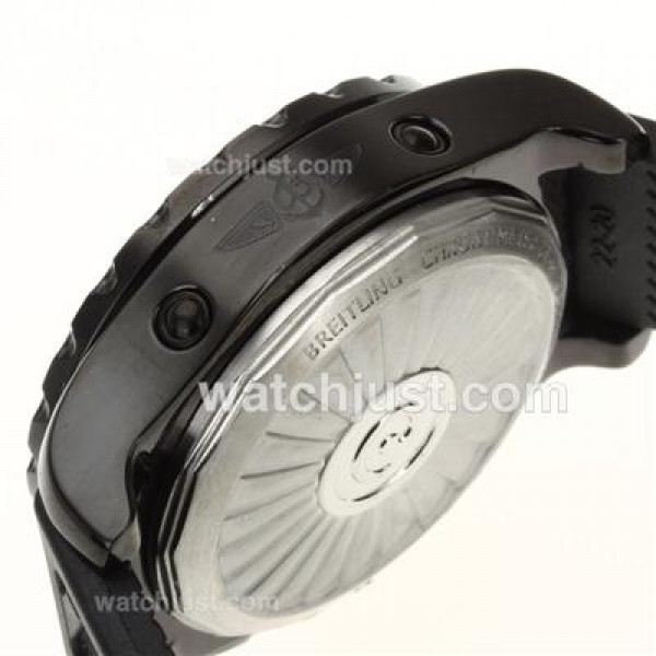 Breitling Emergency Digital Player PVD Case with Blue Dial-Rubber Strap