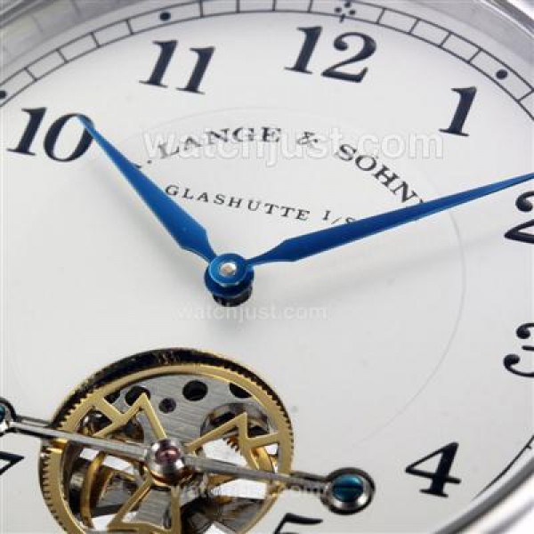 A.Lange & Sohne Classic Tourbillon Manual Winding with White Dial-Leather Strap