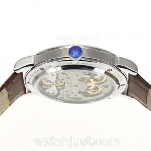 A.Lange & Sohne Classic Tourbillon Manual Winding with White Dial-Leather Strap