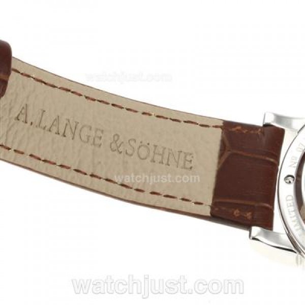 A.Lange & Sohne Classic Tourbillon Manual Winding with White Dial-Leather Strap