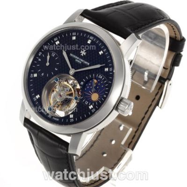 UK Perfect Replica Vacheron Constantin Watches With Black Dials For Men