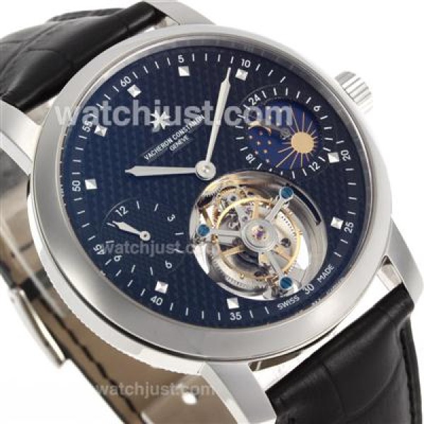 UK Perfect Replica Vacheron Constantin Watches With Black Dials For Men