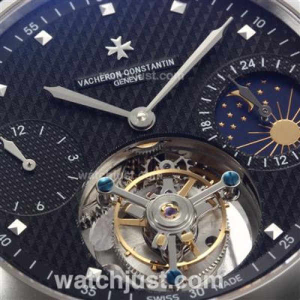 UK Perfect Replica Vacheron Constantin Watches With Black Dials For Men
