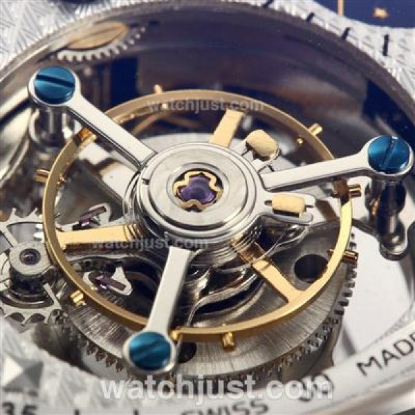 Vacheron Constantin Working Tourbillon Manual Winding with White Dial-Leather Strap