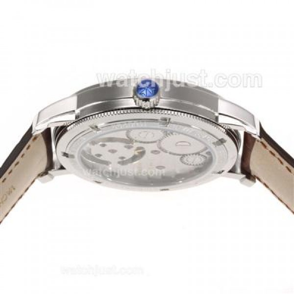 Vacheron Constantin Working Tourbillon Manual Winding with White Dial-Leather Strap