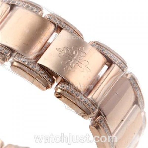 Patek Philippe Twenty-4 Full Rose Gold with Diamond Bezel and Dial-Lady Size