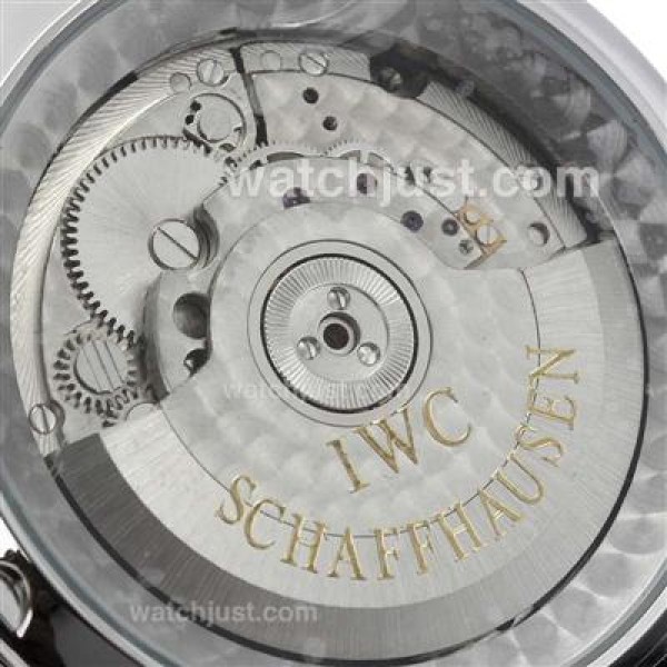 IWC Portuguese Automatic Number Markers with Black Dial-Leather Strap