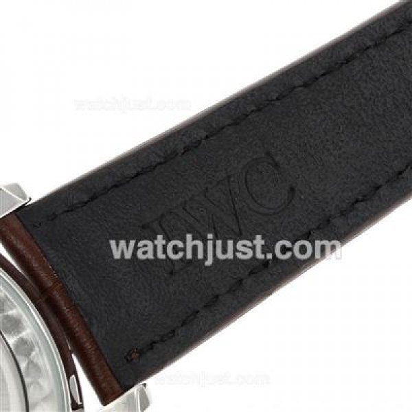 IWC Portuguese Automatic Number Markers with White Dial-Leather Strap