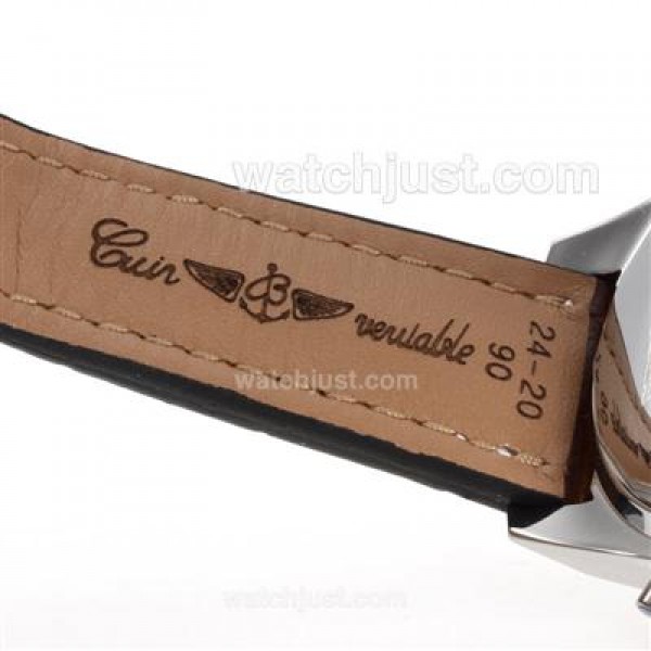 Breitling for Bentley Big Date 6.75 Chronograph Swiss Valjoux 7750 Movement with White Dial-Leather Strap