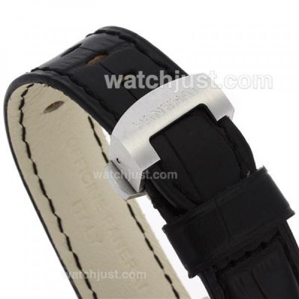 Panerai Luminor Working GMT Automatic with Black Dial-Leather Strap