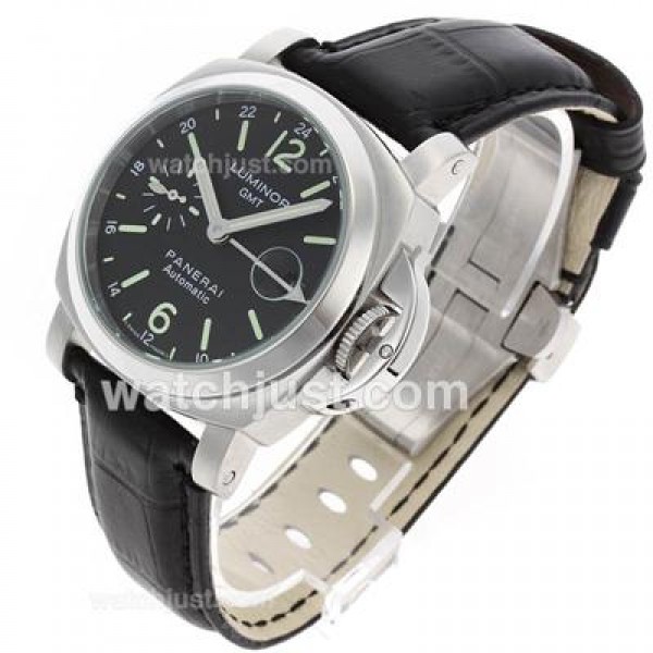 Panerai Luminor Working GMT Automatic with Black Dial-Leather Strap