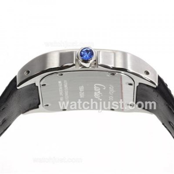 Swiss Movement Cartier Santos 100 Replica Watches With White Dials For Men