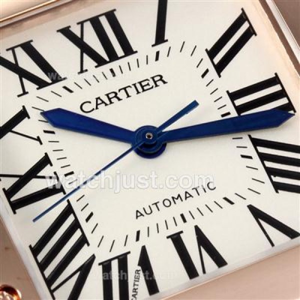 Best Quality Cartier Santos 100 Fake Watches With White Dials For Men
