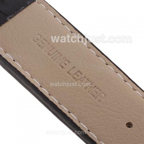 Cartier Calibre de Cartier Automatic with White Dial-Leather Strap