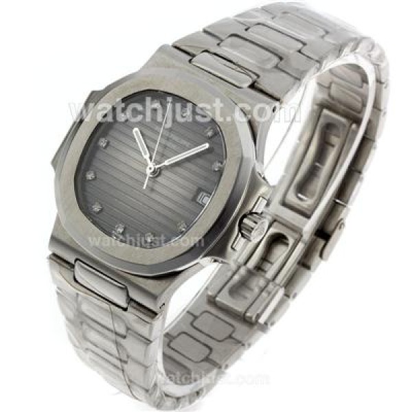 Patek Philippe Nautilus Swiss ETA 2836 Movement Diamond Markers with Gray Dial S/S