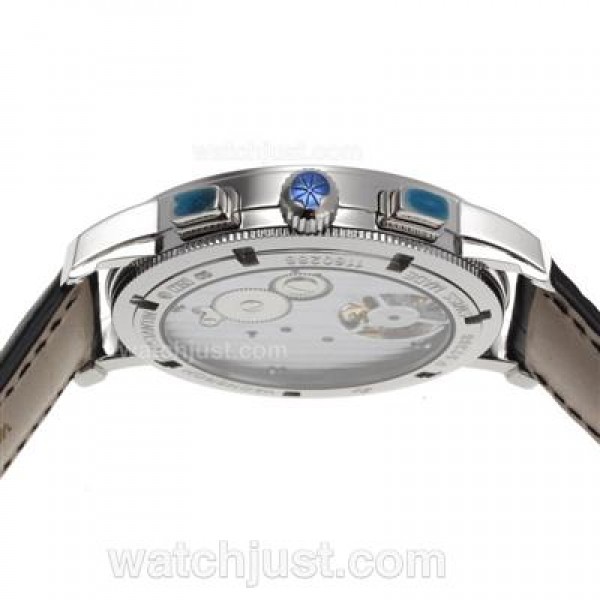 UK Top Quality Replica Vacheron Constantin Working Tourbillon Manual Winding with White Dial-Leather Strap