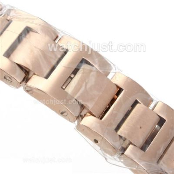 Cartier Ballon Bleu de Swiss ETA Movement Full Rose Gold with MOP Dial-Lady Size