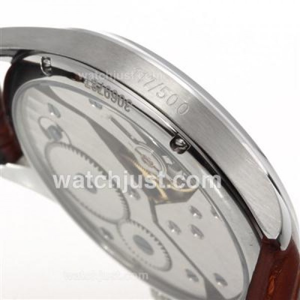 IWC Portuguese Manual Winding Rose Gold Number Markers with White Dial-Leather Strap