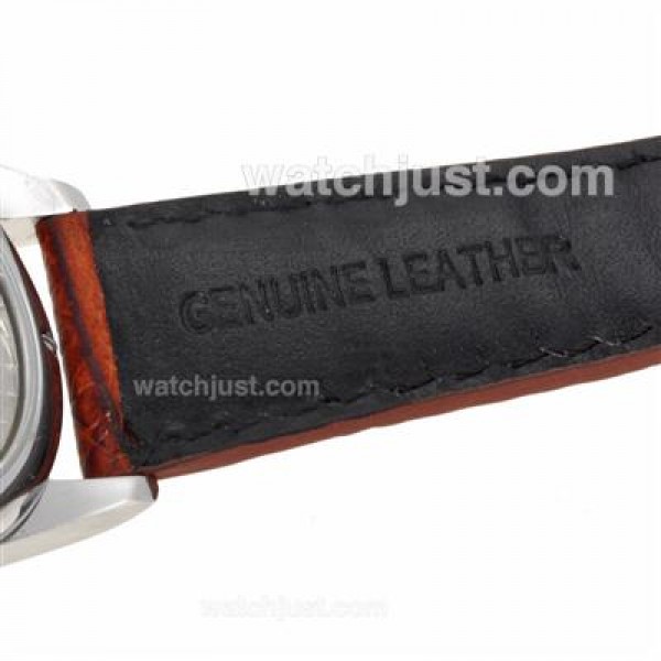 IWC Portuguese Manual Winding Rose Gold Number Markers with White Dial-Leather Strap