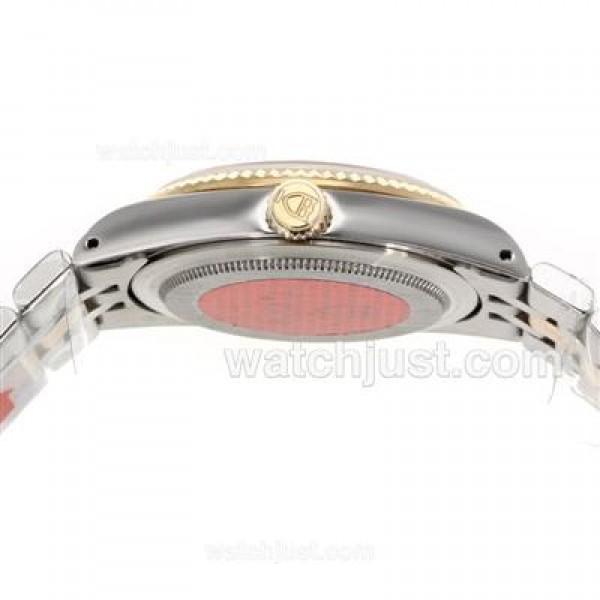 Tudor Prince Date Swiss ETA 2836 Movement 14K Wrapped Two Tone Stick Markers with Golden Dial
